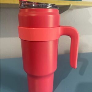Vibrant Pink Travel Mug with Handle